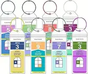 [Opaceluuk] 8 Pack Cruise Luggage Tags, Compatible with All Cruise Lines, E-tag Holders Zip Seal & Steel Loops, Thick PVC, ID Badge, Waterproof, Clear Cruise Tags (Narrow)