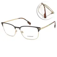 在飛比找momo購物網優惠-【BURBERRY 巴寶莉】眉框方框設計款 光學眼鏡(霧棕 