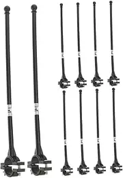 LOORGVEL 10pcs Bike Flagpole for Safety Garden Flagpoles Pole Bike Flag with Pole for Safety Holder Mount Handlebar Mountain Bicycle Mounted Cycling Handlebar Flag Holder PVC Black
