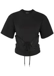 Mugler Cotton Corset T-shirt - Black - L (UK14 / L) L (UK14 / L)