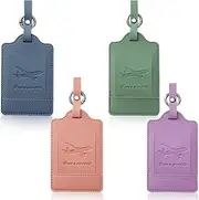 [PMTFUMY] 4Pcs Luggage Tags，Suitcase Tags, Leather Suitcase Labels，Suitcase Name Tags Travel Accessories for Checked Luggage and Handbags
