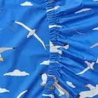 NEW Kip & Co Gulls Organic Cotton Fitted Sheet Blue King Single 40x140x203cm