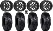 Valor V07 Beadlock 15" Wheels Black 30" Intersect Tires Sportsman RZR Ranger