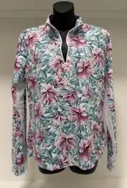 NWT Tommy Bahama Floral Active 1/4 Zip Jacket Women’s Size Medium