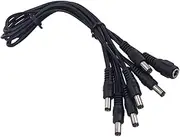 Generic 6 Power Source Power Supply Power Supplies Wire Splitter Adapter Charger Connector Cables Extension Cord Indoor Plug Power Cord Power Strip Daisy Chain Cable Cord Black