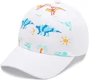 [Hpegny] Toddler Baseball Hat - Soft & Lightweight Kids Hat - Cute Printed Baby Ball Cap for Boys & Girls 4-8T, A5-coloredpendinosaur