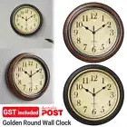 Wall Clock 30cm Quartz Round Wall Clock Silent Non-Ticking Home Office Decor AU