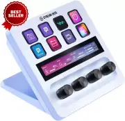 Stream Deck+ White - Audio Mixer & Studio Controller for Content Creators, Strea