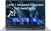 Morostron Laptop 15.6 inch Win11 Laptop, 16GB RAM 256GB SSD, Celeron N5095, FHD IPS 1920x1080, Backlit Keyboard with Fingerprint Unlock - Grey