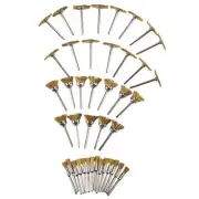 45 PC Brass Wire Wheel Brushes Wire Brushes Set for Accessories Rotary7533