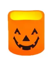 Jack-O-Lantern LED Halloween Indoor/Outdoor Candle 6" x 6" With Timer