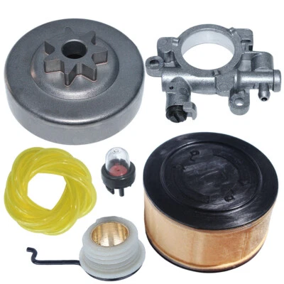 7T Clutch Drum Air Filter Oil Pump Kit for STIHL MS311 MS391 MS 311 391 Chainsaw