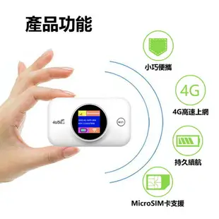 4GRW-03 4G LTE彩色大屏隨身WIFI機 MIFI出國上網機 4G分享器 台灣通用 MAC/微軟通用