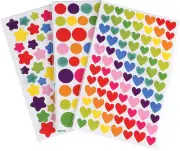 2000 PCS Heart-Shaped Star Dot Stickers, Colour Self-Adhesive Cute Coding Sti...