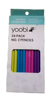 Yoobi 24 Pre-Sharpened #2 Multicolor Triangle Pencils/Some Boxes Have Blemishes