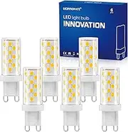 UCINNOVATE 6X G9 Dimmable LED Bulbs, 5W Warm White 3000K, Equivalent to 40W G9 Halogen Bulbs, Ideal Use for Ceiling Light Dining Room Living Room Bedroom Lights Table Lamp Home Kitchen Lighting