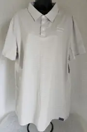 Grant Thornton Golf Mens Shirt Size L Gray White Striped NEW