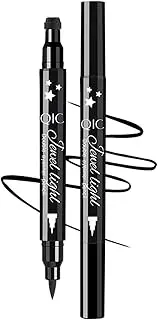 FEESHOW Professional Double Head Eyeliner Pen Ultra Fine Brush Liquid Tip Waterproof Smudge Proof Long Lasting Highly Pigmented Black Eyeliner for Precise Makeup Type A One Size
