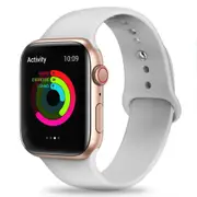 Silicone Apple Watch Band Sport Loop For Apple Watch 44mm Vintage White