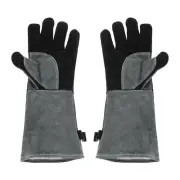 1Pair A3081 Welding Gloves 16" Fire Heat Resist Cowhide Leather Grill Gloves