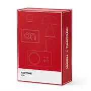Lexon GIFT Set PANTONE - Includes Mino+ Mini Speaker, Flip Classic Clock, Mina M Lamp, Thykho 3 Speaker - 2035 Red