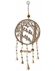 [Willow & Silk] Handcrafted Birds & Dragonfly Whimsical Door Chime in Multi
