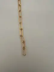 Gold Filled Rectangle Round Wire Chain Chain Size is :15,5X6mm CHN125GF