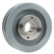 Cast Iron 4.75" Dual Groove Pulley Belt A Section 4L with 1-1/8" Sheave Bushing