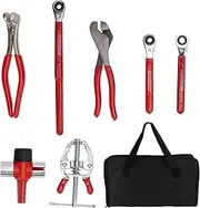 Gearwell Battery Service Kit, Terminal Tool Set Battery Maintenance Wrench Puller Brush for Auto Repair