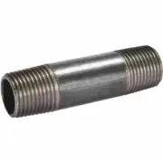 1" X 5" inch Long Black Steel Malleable Nipple Gas Pipe Fitting