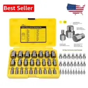 Heat-Treated Steel 25-Pcs Screw Extractor Set - Corrosion-Resistant Performance