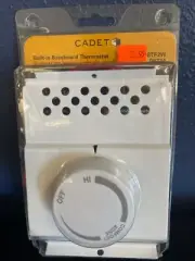 Cadet Built-In Baseboard Thermostat BTF2W White (08734) Double Pole Made In USA