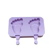 2Pcs New Silicone Ice Cream Mold Popsicle Molds DIY Homemade Cartoon Ice Cream Popsicle Ice Pop Maker Mould