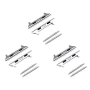 3 PACK [Spring Bar] Watch Strap Connector 49/45/44/42mm-22mm Silver 3 Pairs