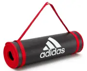 Adidas Training 10mm Exercise Floor Mat Gym Thick Yoga Fitness Judo Pilates - Black/Red