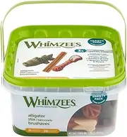 Whimzee's Alligator/Brushzees/Stix Variety Value Box Dog Dental Treats Medium 28 Chews