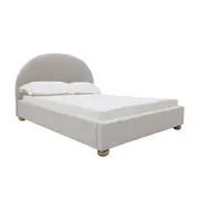 [James Lane] Arch Boucle Bed Frame Pumice