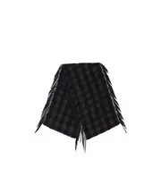checked shawl One size Black