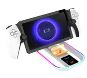 for PlayStation Portal Game Console Charger for PS5 Game Controller Charger with Colorful RGB Light
