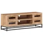 Solid Acacia Wood TV Cabinet 110x30x40cm Wooden Unit Stand Furniture vidaXL