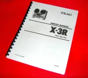 ONE NEW COPY TEAC X-3R REEL TO REEL TAPE DECK RECORDER “SERVICE” MANUAL