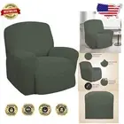 Olive Green Recliner Slipcover - Stretchy Sofa Protector in Soft Jacquard Fabric