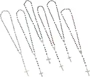 [Juvale] 12 Pack Rosary Beads for Men and Women, Bulk Necklaces for Catholic Gifts (6 Colors) - Rosary for Women, Glass