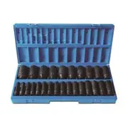 ACTION 10-36mm x 1/2inch Metric Deep Impact Socket Set - 26 Piece 658272601