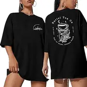 [LUKYCILD] Suriel Tea Co Shirts Vintage Tees for Women City of Starlight Oversized T Shirts Bookish Tops