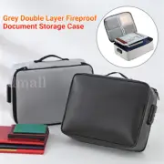 Fireproof Document Bag with Lock Zipper Closure Storage Pouch Organizer Case