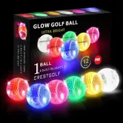KOFULL New Glow-In-The-Dark Golf Balls with 12-Minute Reset Timer, Super Bright