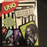 UNO Beetlejuice Beetlejuice Card Game Michael Keaton Jenna Ortega NEW Ship Fast