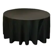 Just Party Linen Black Round Tablecloth 275cm