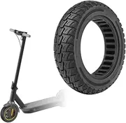 ZAITUO 60/70-6.5, 10x2.5 10" Off-Road Honeycomb Tyre, Air Pocket Non-Pneumatic Solid Tyre w/Slot 45mm Replace for Segway Ninebot Max G30P G30LP G30D G30E Electric Scooter Tire Wheel Parts (Black x1)